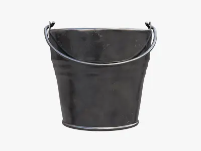 Bucket metal - transparent 3D model