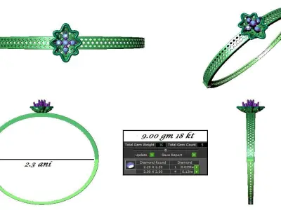 Antique Design Bracelet For Women  3D print model