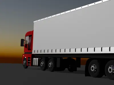 Low Poly Truck 3D model purchase
