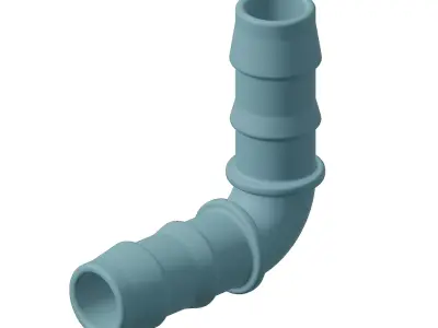 Plastic Irrigation Pipe L Joint Toy 3D model