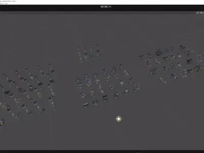 Sci-Fi Turrets pack Low-poly 3D model