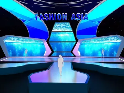 Event Stage Design Fashion Asia 3D model
