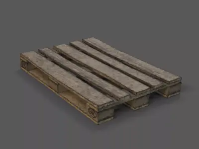Stylized EURO Pallet - Game-Ready PBR Free low-poly 3D model