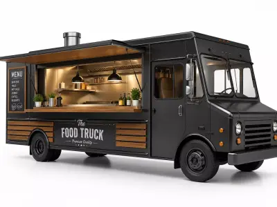 Food Truck 3D model get