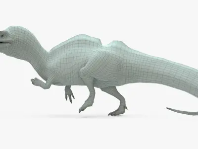 Ichthyovenator Rigged Basemesh  Low-poly 3D model