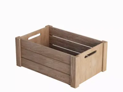 Wooden Crate B 02  3D model