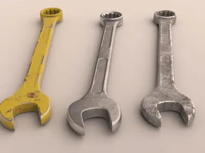Wrench KEY 2 Low-poly 3D model