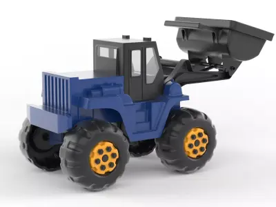 Toy Bulldozer 3D model by javidan