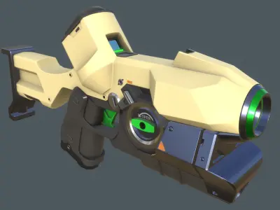 Plasma Pistol Low-poly 3D model purchase