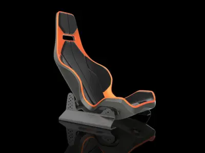 Seat 002 with rails Free 3D model