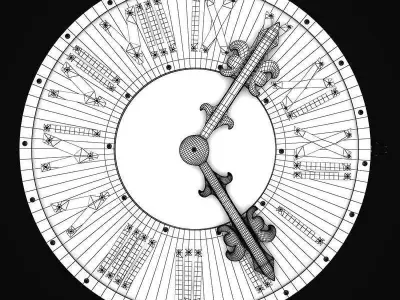 Wall Clock Loft Style 80 3D model