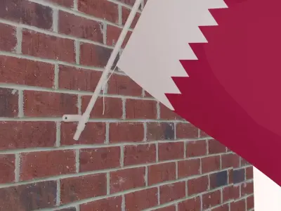 Flag of Qatar 3D model