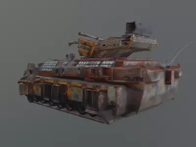 destroyed fighting vehicle 3D model