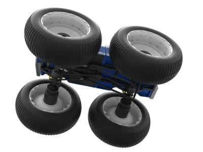 Vintage Monster Truck with 10 ft wheels Scale 1 to 25 3D print model