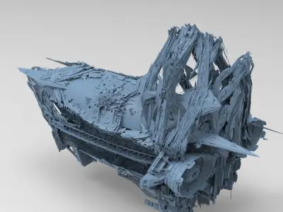 Aqua man sea masters ship jet 3D model