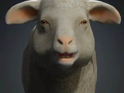 Low poly Sheep Low-poly 3D model