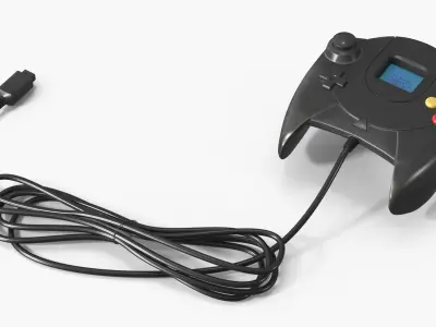  Retro Game Controller with Cable Black 