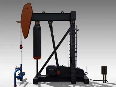 Air Balanced Pumpjack 3D model