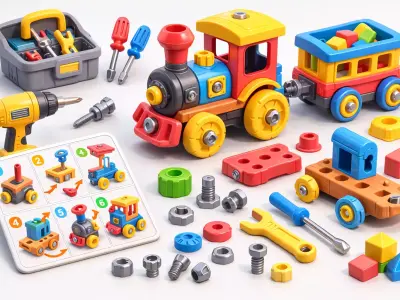 Modular Toy Car Builder Set  Buildable Car with Tools Parts  3D print model