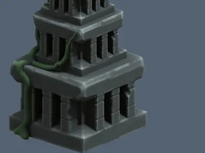 templo maya 3D model