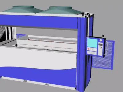 large size thermoforming machine 3D model