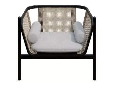 Rowan Mixed Material Accent Chair Low-poly 3D model