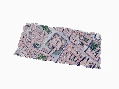 Estense Castle - Castello  Low-poly 3D model
