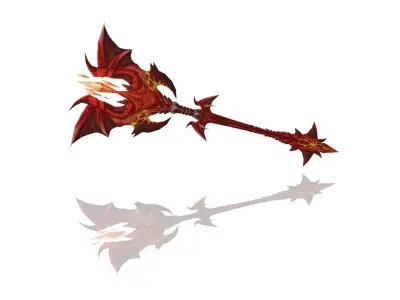 Dragon Scales Scepter Low-poly 3D model
