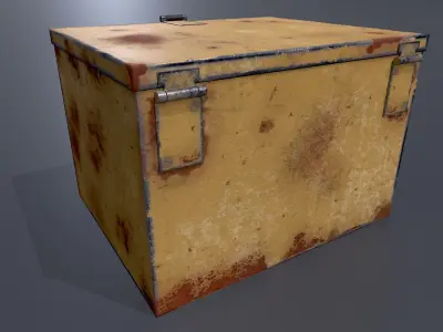 Metal Box Low-Poly Gameready PBR model Low-poly 3D model