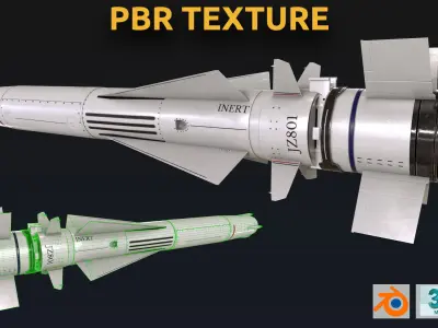 rocket Low-poly 3D model get