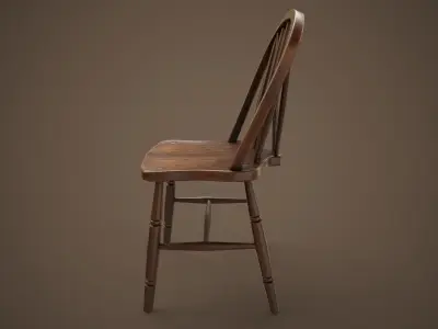 Vintage chair Low-poly 3D model order