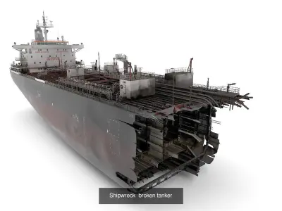 Collection of wrecked ships 01 3D Model Pack