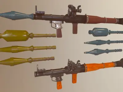 RPG 7 Launcher for Games Low Poly Low-poly 3D model