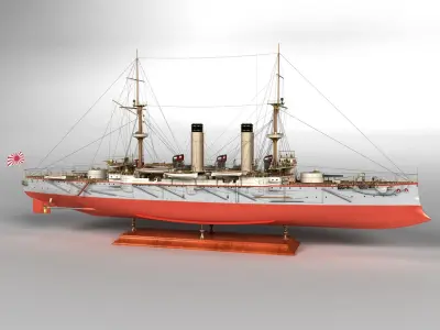 The armored cruiser "Asama". The Empire of Japan, 1900. 3D model
