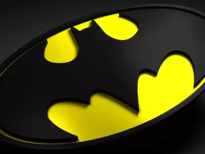batman logo animated  Low-poly 3D model