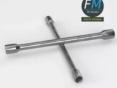 Cross wrench 3D model