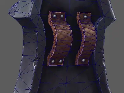 Skull shield Low-poly 3D model