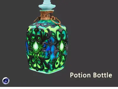 Potion Bottle Free low-poly 3D model