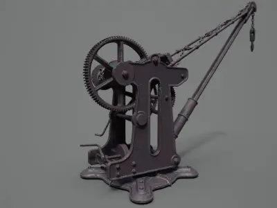 Victorian Manual Crane 3D model