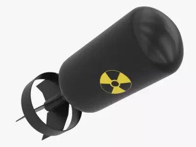 Nuke Bomb Cartoon Weapon 3D model