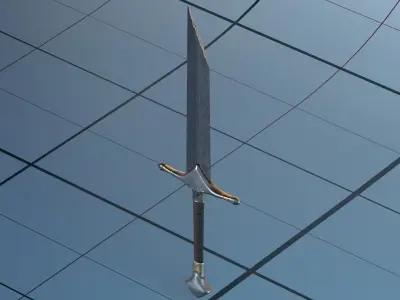 Broken sword PBR 3D model