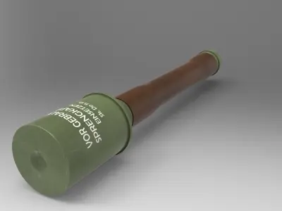 German Hand Grenade Free 3D model