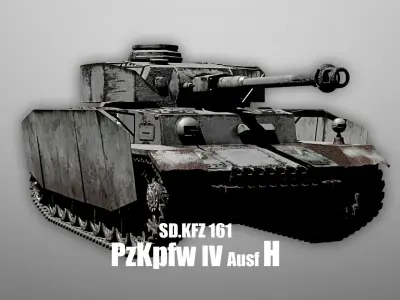 Panzer 4 - PzKpfw IV - Ausf H - Common Livery Low-poly 3D model