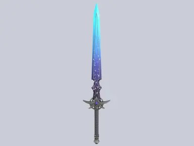 Astral blade Low-poly 3D model