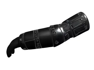 Futuristic Bionic Prosthetic Arm Low-poly 3D model
