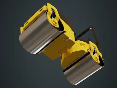 Road Roller 1 Untextured 3D model