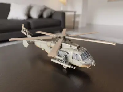 combat helicopter 3D print model