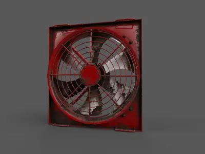 Industrial Fan Low-poly 3D model purchase