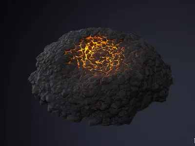 Blacksmith Coal Piles Low-poly 3D model