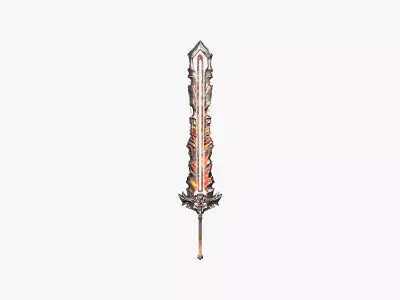 Great Sword  08 Low-poly 3D model